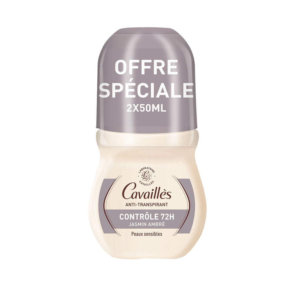 Cavaillès Desodorante roll-on antitranspirante control 72h 2 x 50 ml