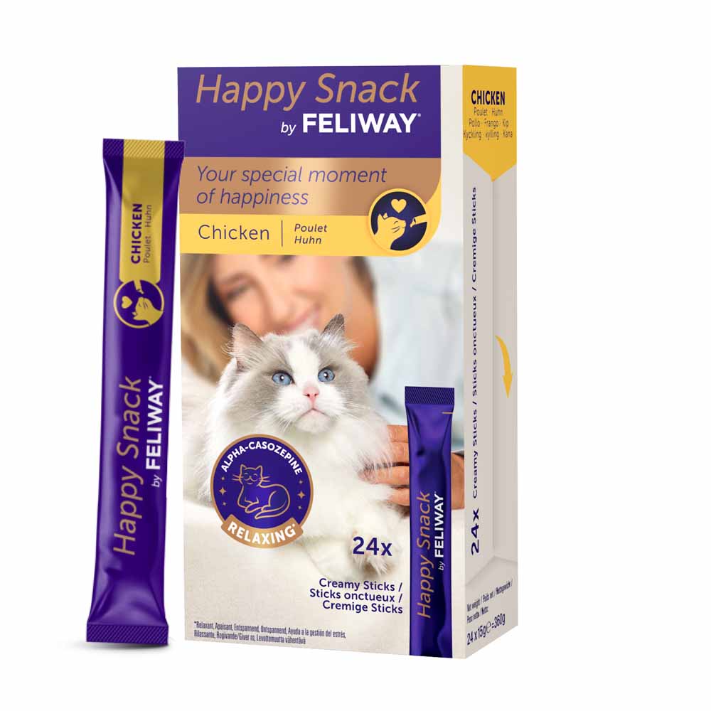 Feliway Happy Snack Antiestrés para gatos pollo 24 unidades