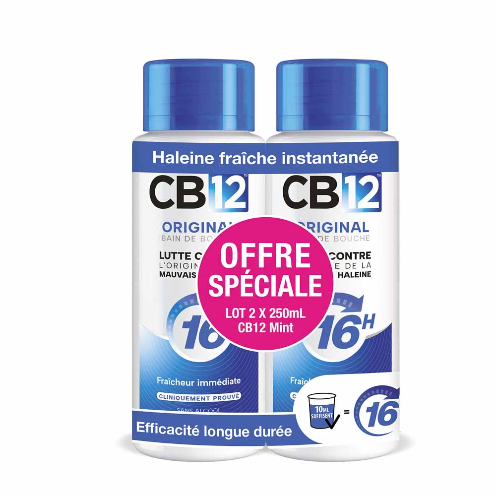 Cb12 Colutorio sin alcohol sabor menta 2 x 250 ml