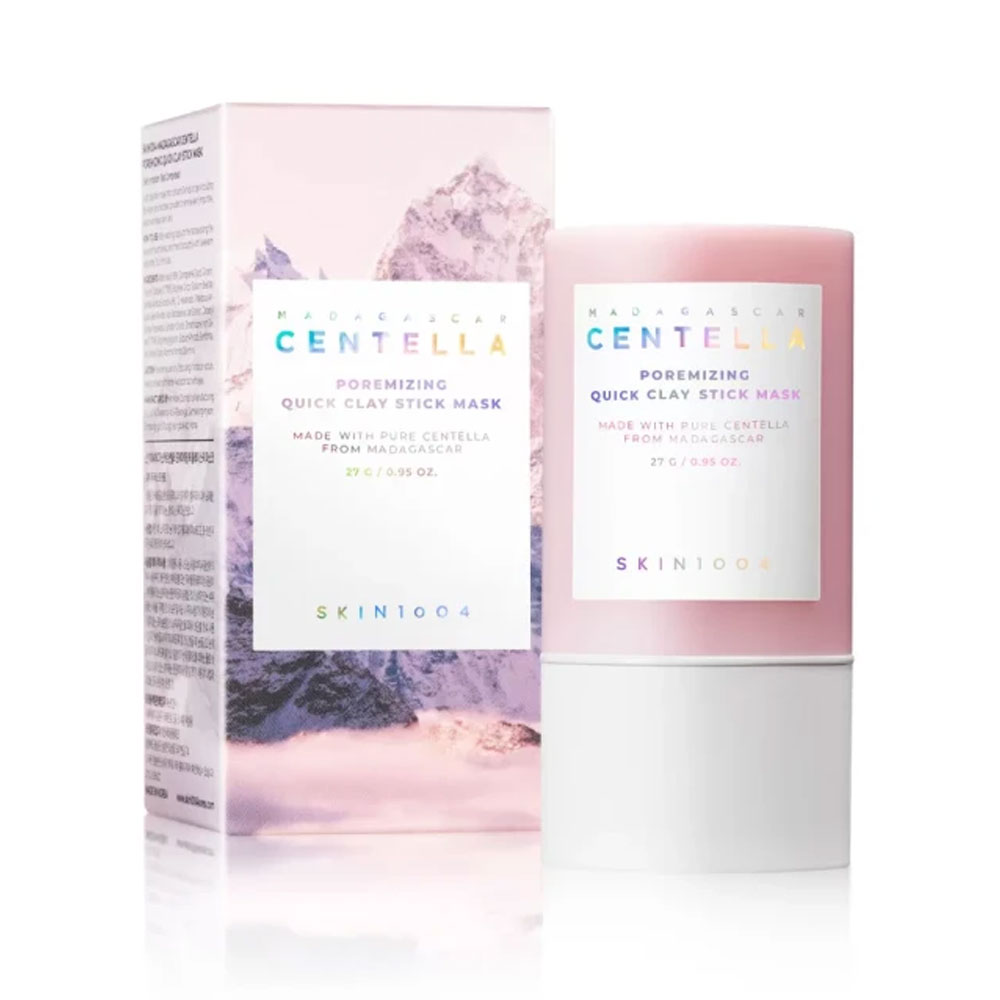 Skin1004 Mascarilla purificante de arcilla rosa en stick con centella de Madagascar 27 g