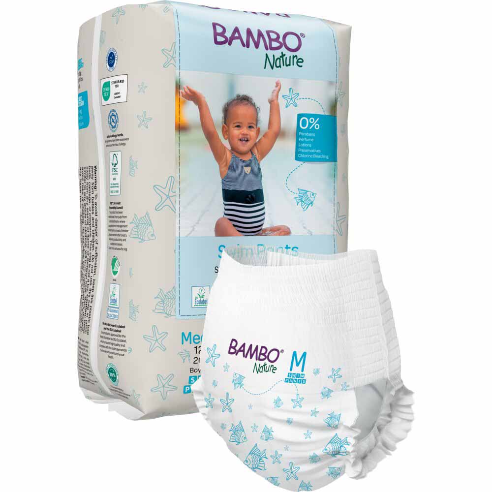 Bambo Nature Pañal de baño talla M 12+ kg 12 unidades