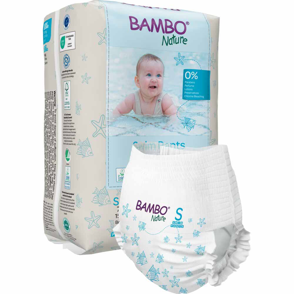 Bambo Nature Pañal de baño talla S 7-12 kg 12 unidades