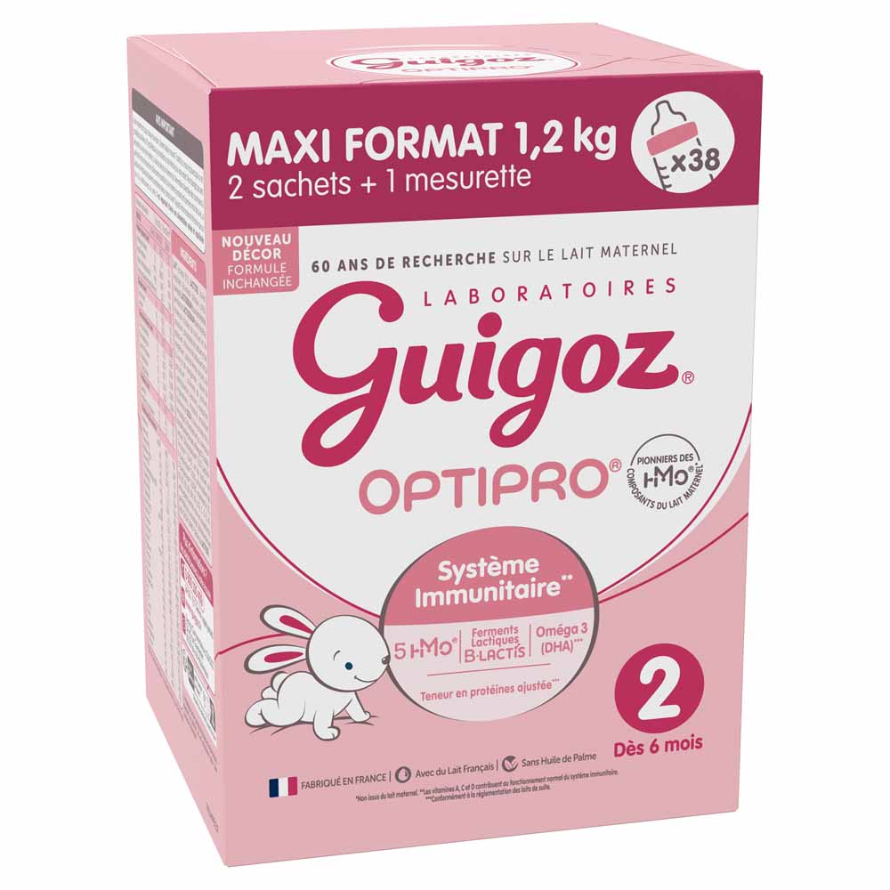 Guigoz Optipro Leche en polvo 2 de 6 a 12 meses 1,2 kg
