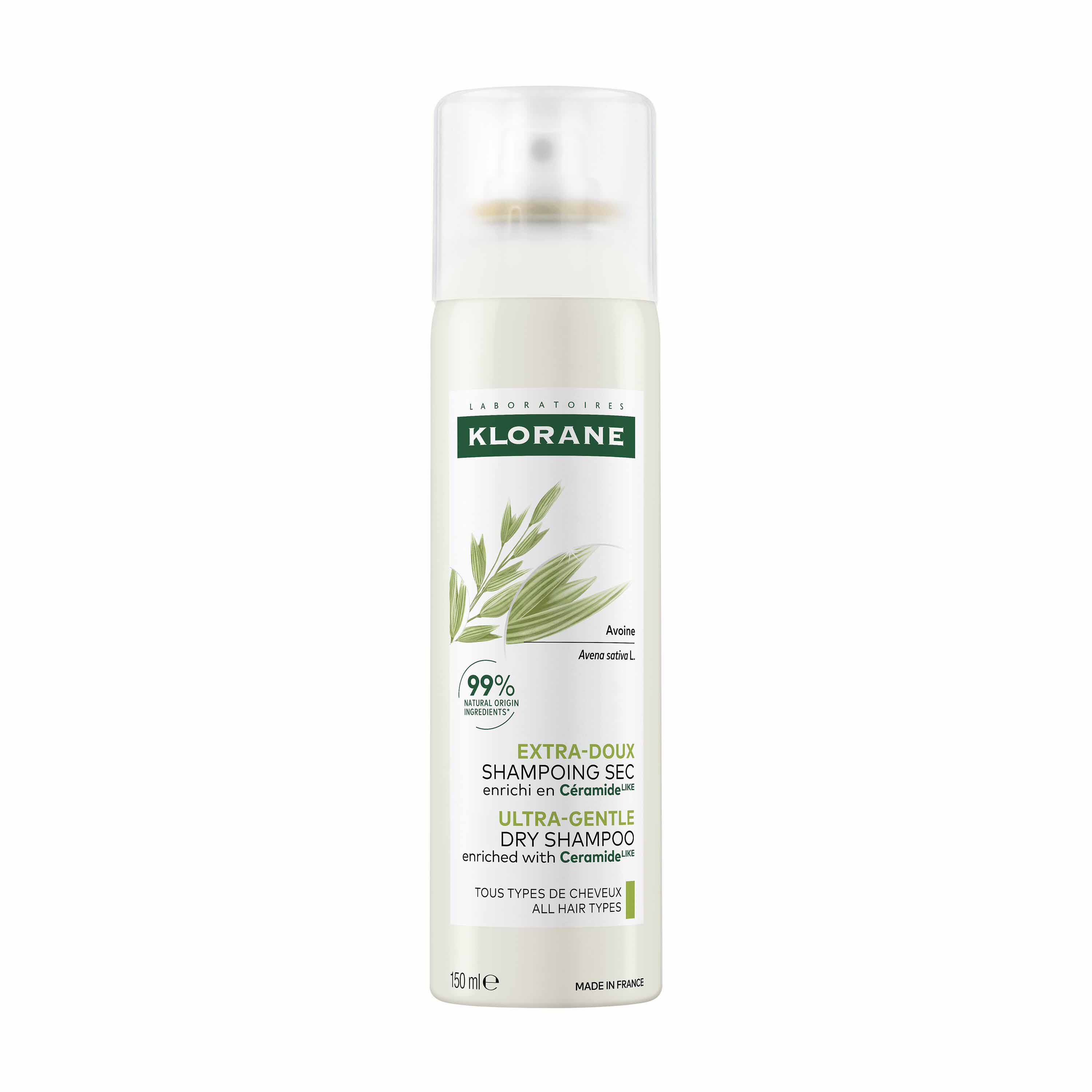 Klorane Leche de Avena Champú seco extra suave A L'Avoine et Céramide 150ml