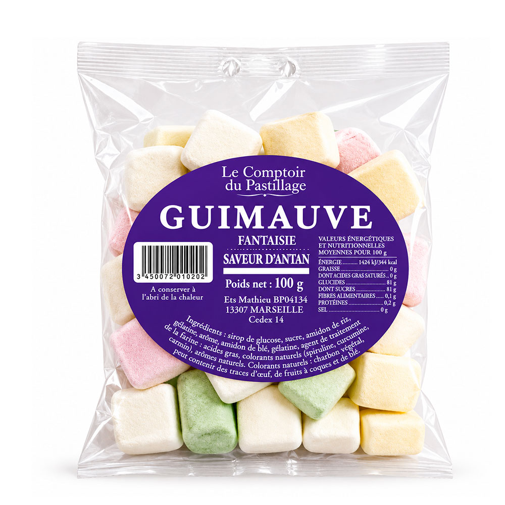 Le comptoir du pastillage Nubes de malvavisco sabor tradicional 100 g