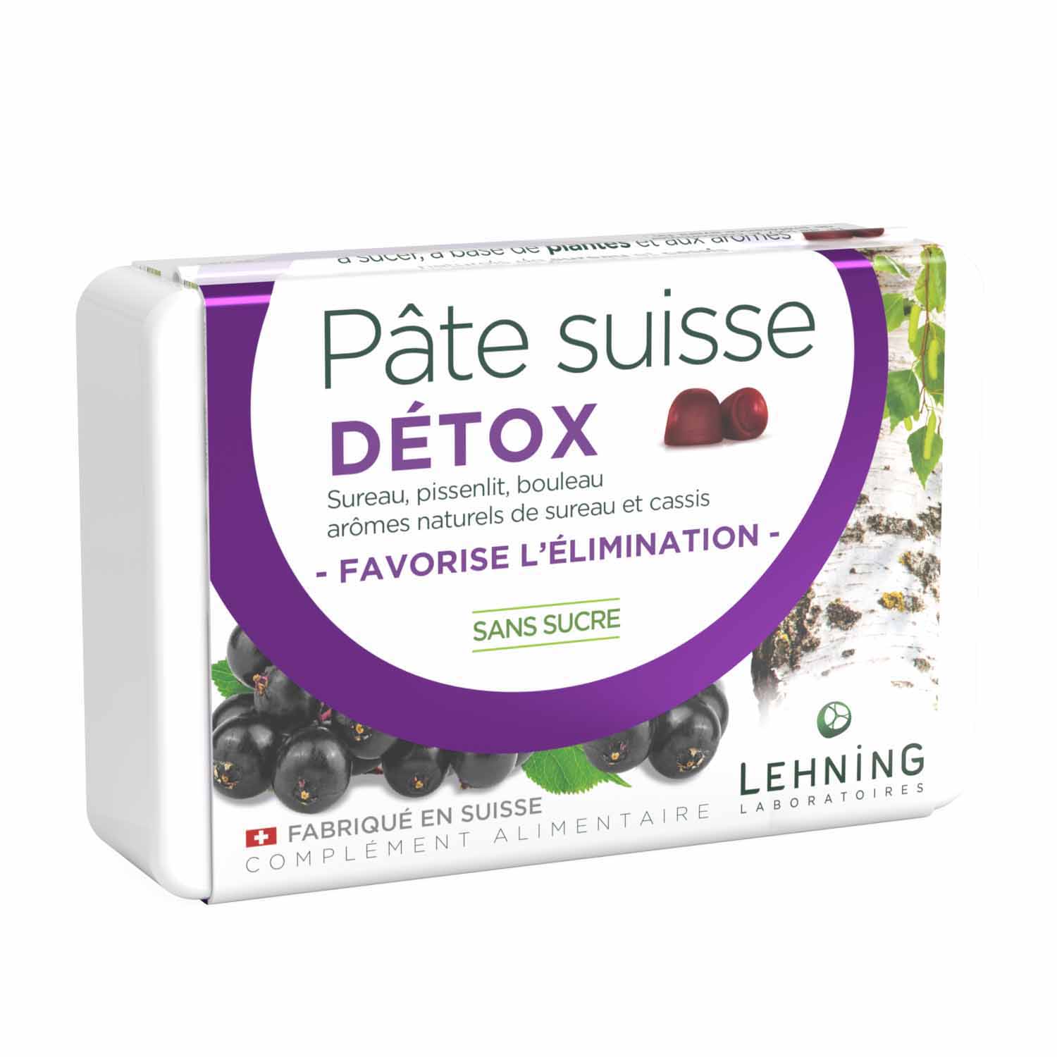 Lehning Pasta suiza detox con extractos de saúco diente de león y abedul x40 gummies