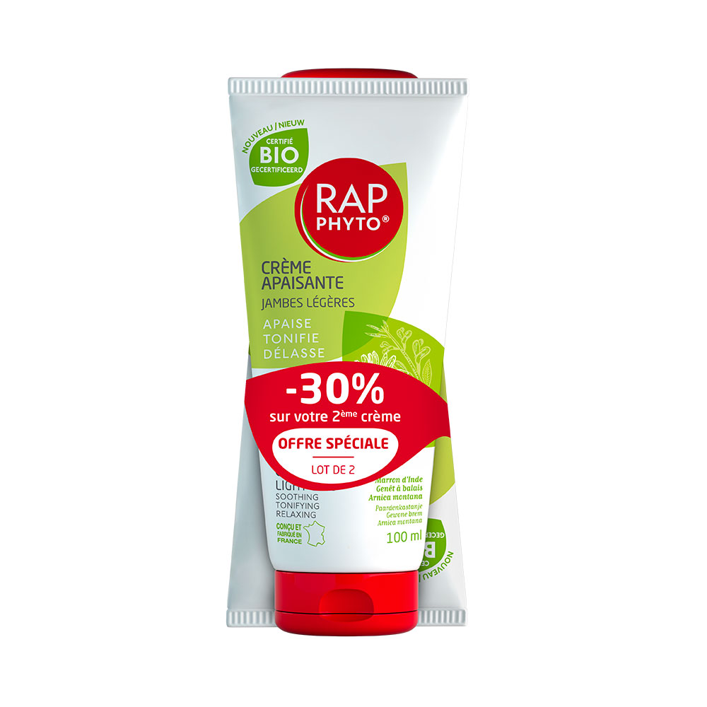 Rap Phyto Crema calmante piernas ligeras certificada BIO 2 x 100 ml