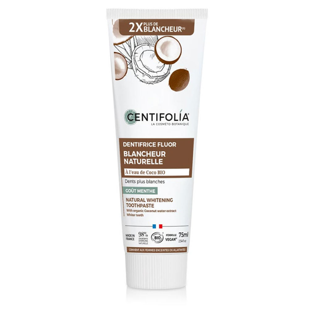 Centifolia Pasta dentífrica fluorada coco bio Natural 75 ml