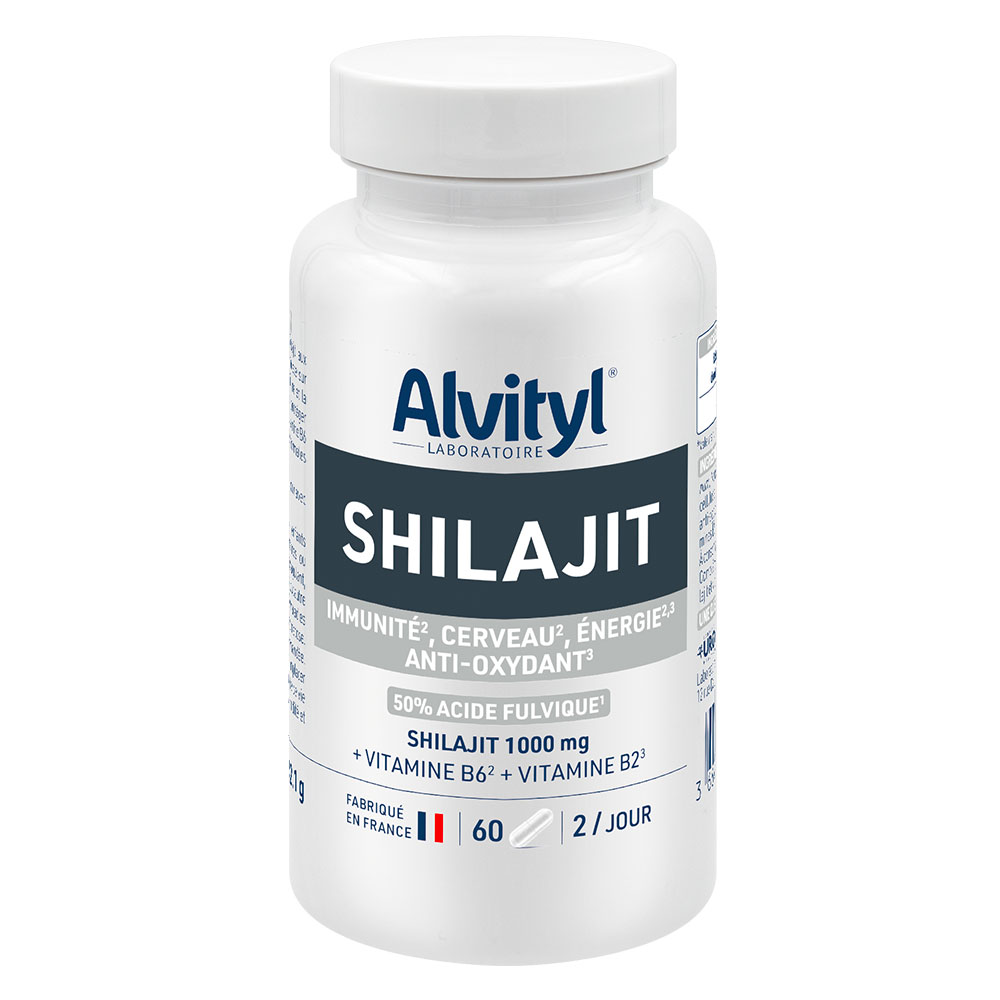 Alvityl Shilajit 1000 mg energía inmunidad y cerebro 60 cápsulas