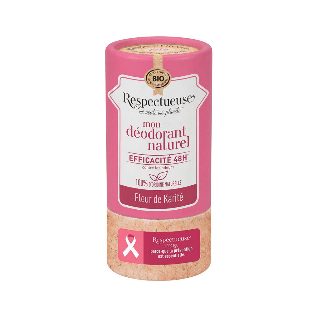 Respectueuse Mon Déodorant Naturel Efficace 48h Bio Peau Sensible Parfum Fleur de Karité Edition limitée 50g