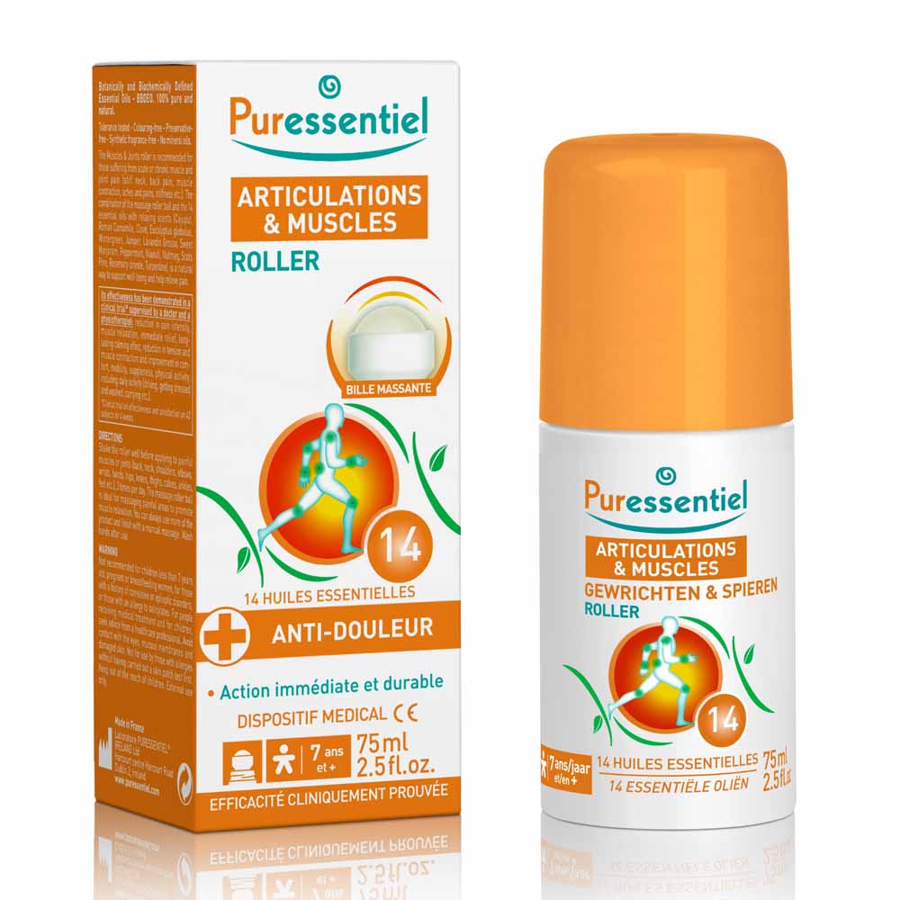 Puressentiel Articulaciones y Músculos Roller alivio del dolor con efecto masaje 75 ml