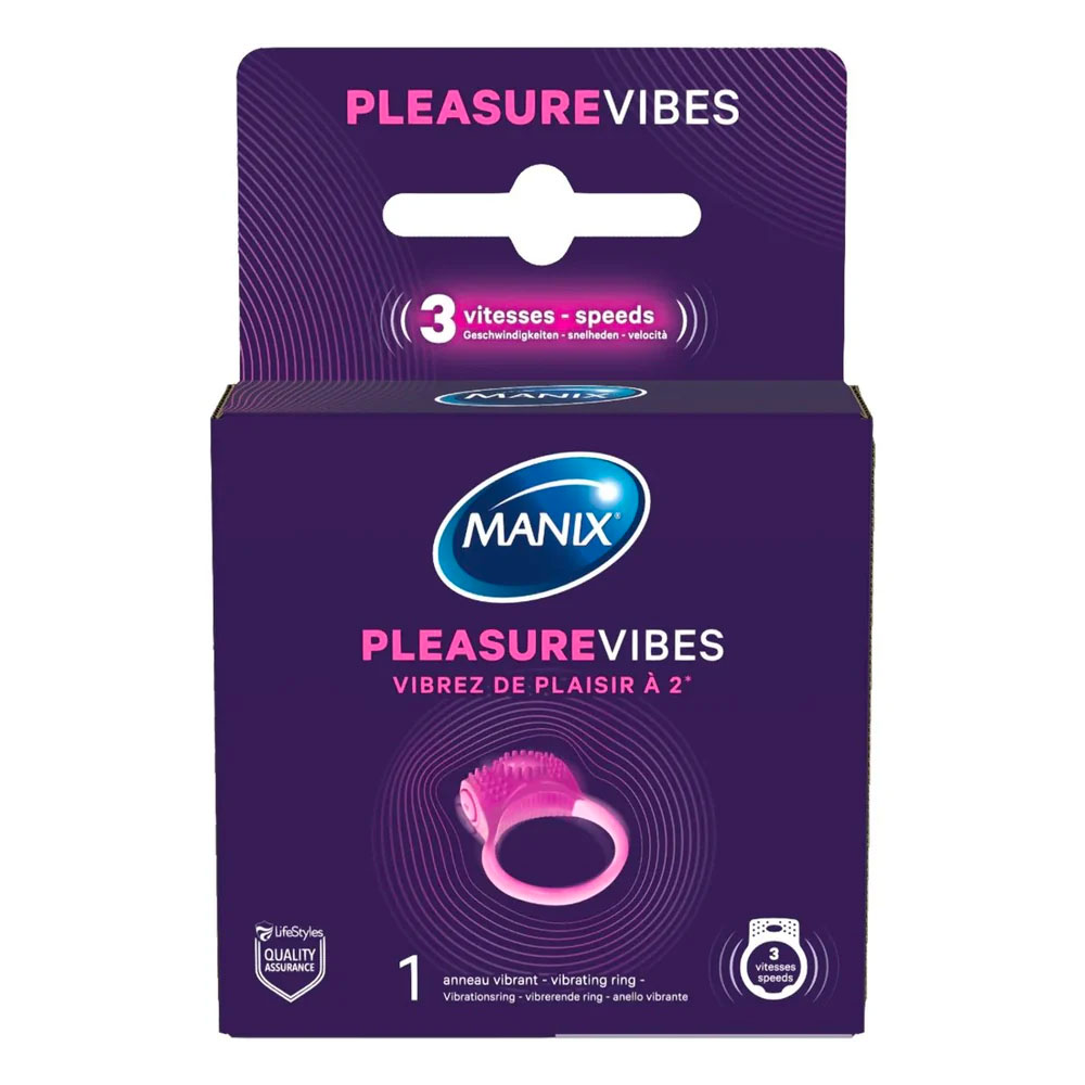 Manix Pleasure Vibes Anillo vibrante rosa color rosa x1