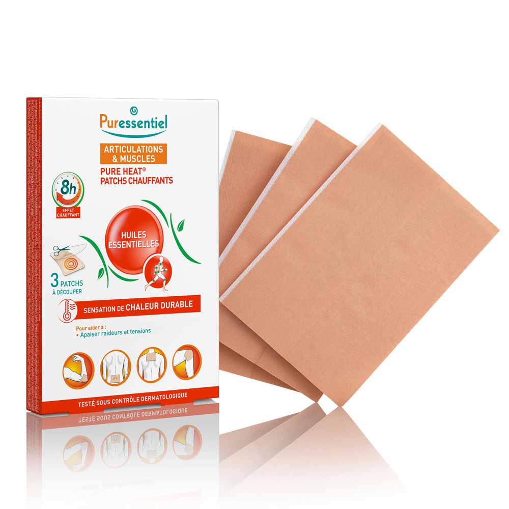 Puressentiel Articulaciones y Músculos Calor puro efecto 8 horas 3 parches calientes