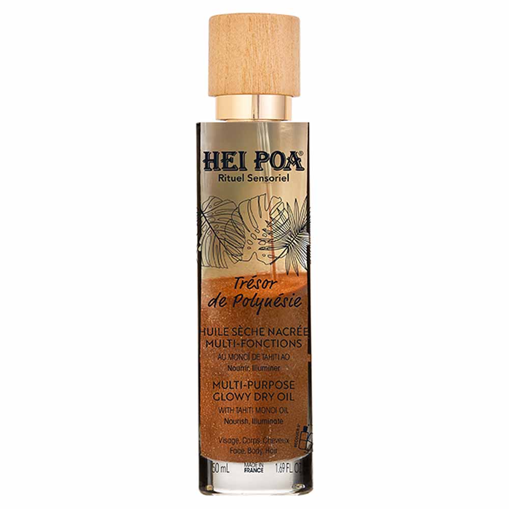 Hei Poa Aceite seco nacarado tesoro de Polinesia 50 ml