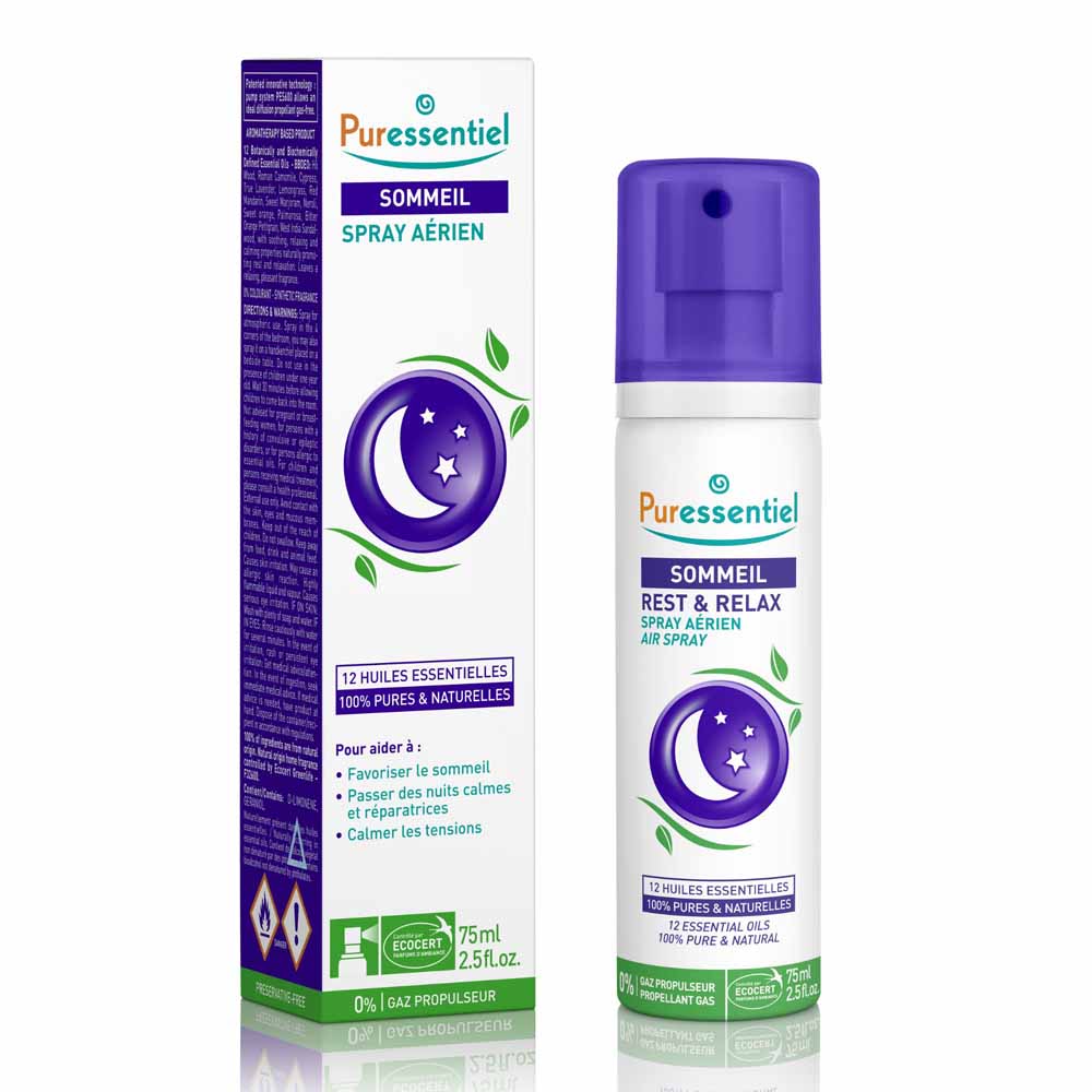 Puressentiel Sueño y Relajación Spray aéreo 12 aceites esenciales 75 ml