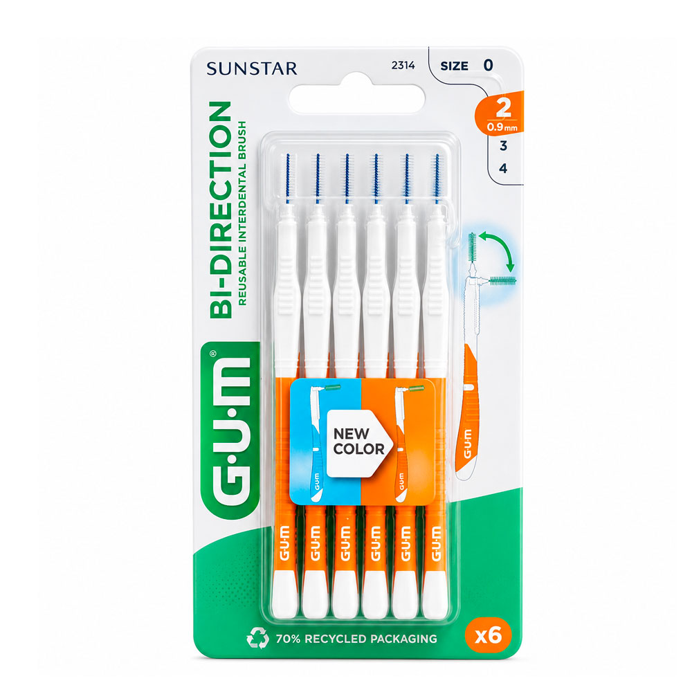 Gum Proxabrush Cepillos interdentales 0.9 mm bidireccionales 6 x