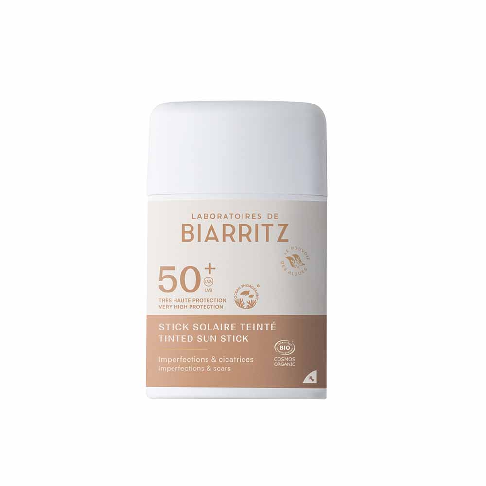 Laboratoires De Biarritz Solares Stick con color SPF50+ bio imperfecciones y cicatrices 9 g
