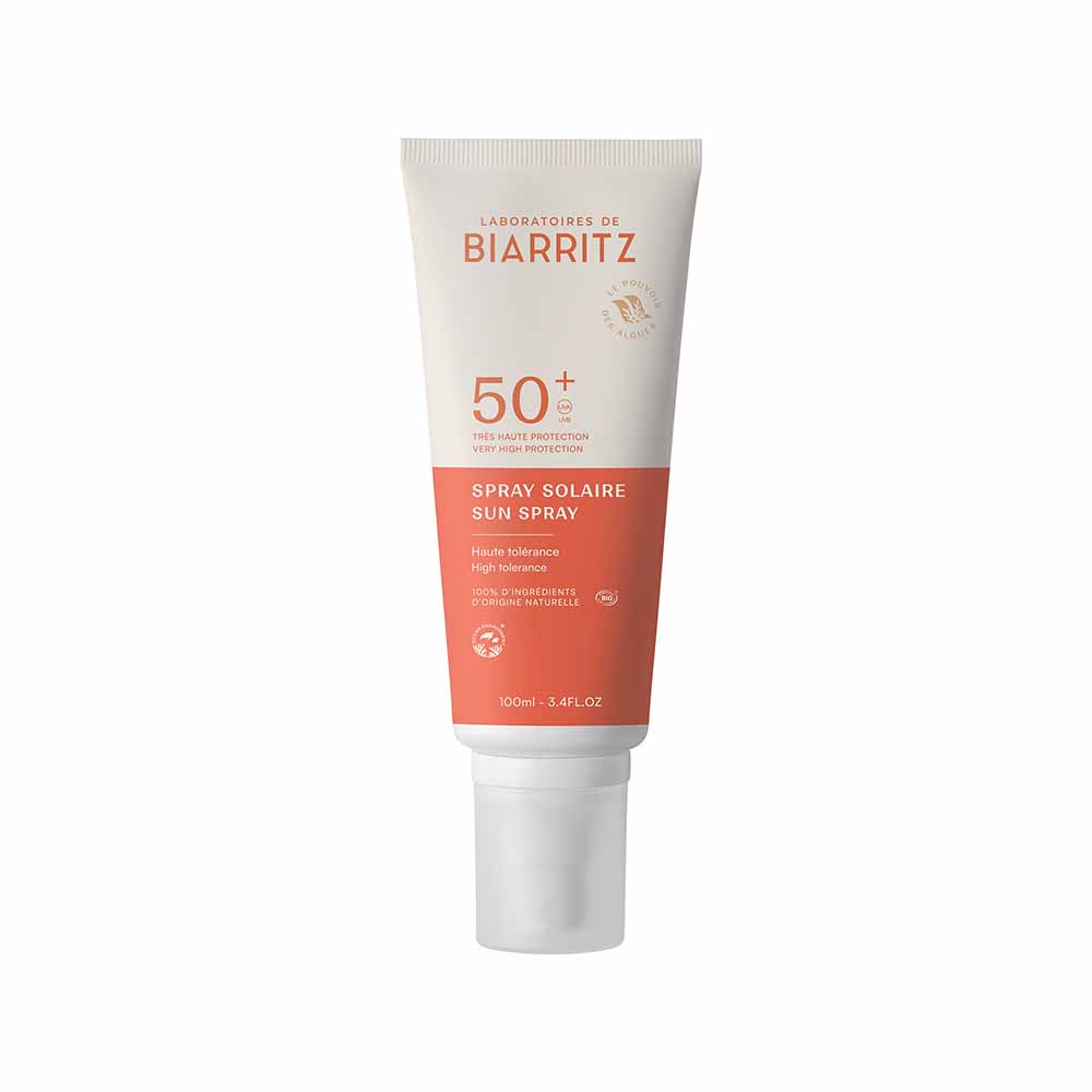 Laboratoires De Biarritz Solares Spray solar familiar SPF50+ bio Très haute protection naturelle 100 ml