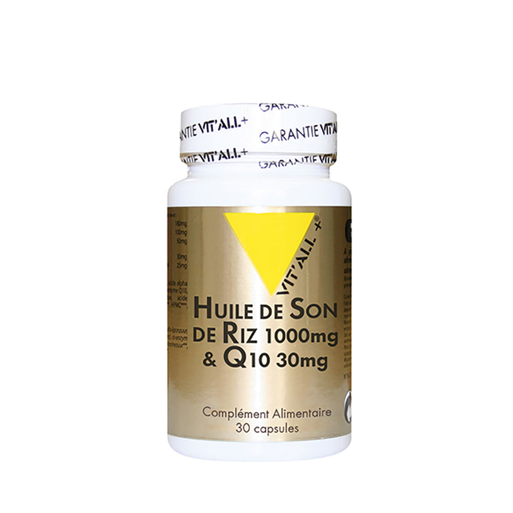 Vit'All+ Aceite de salvado de arroz Q10 1000 mg 1000 mg 30 comprimidos