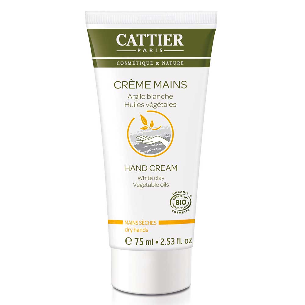Cattier Arcilla blanca crema de manos pieles secas 75ml