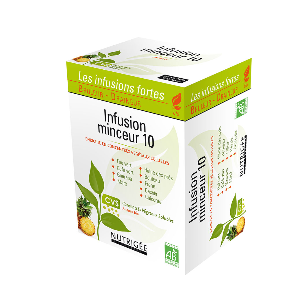 Nutrigée Infusión Minceur 10 Bio 30 sobres
