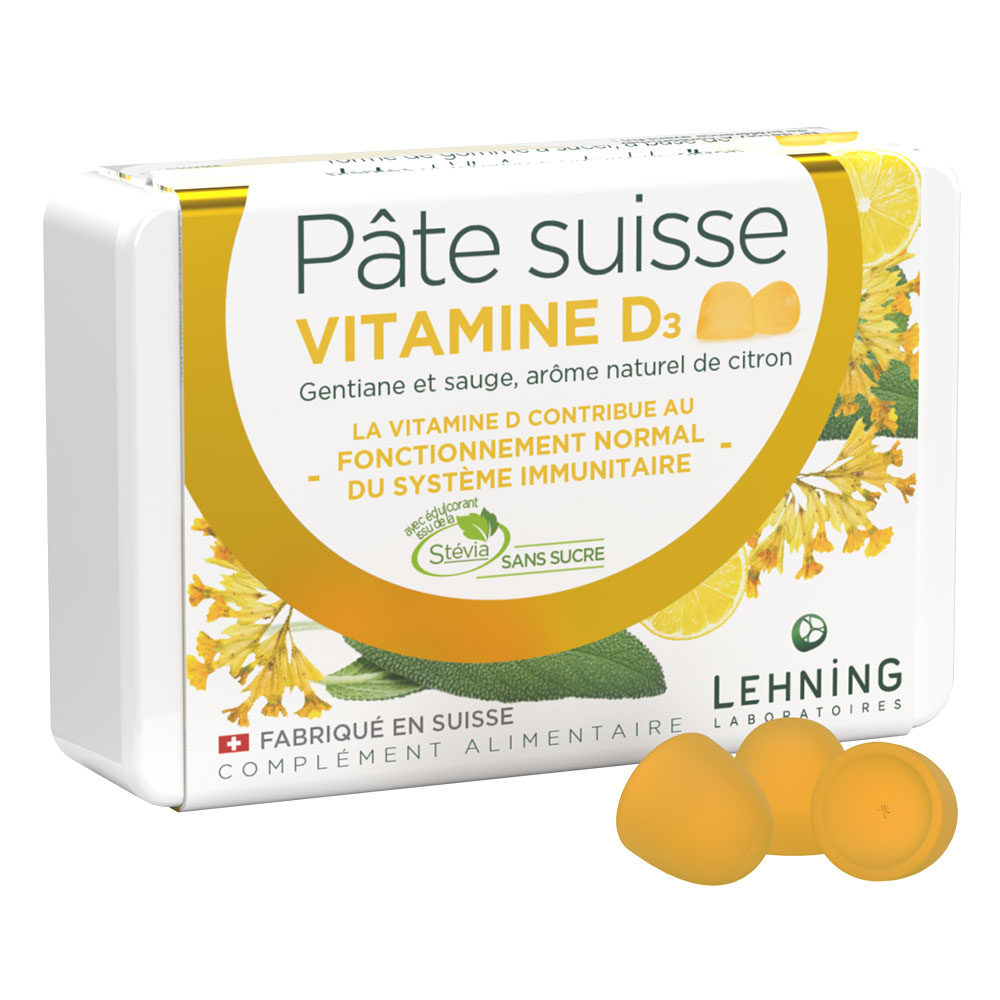 Lehning Pasta suiza Vitamina D3 x40 gomas de borrar