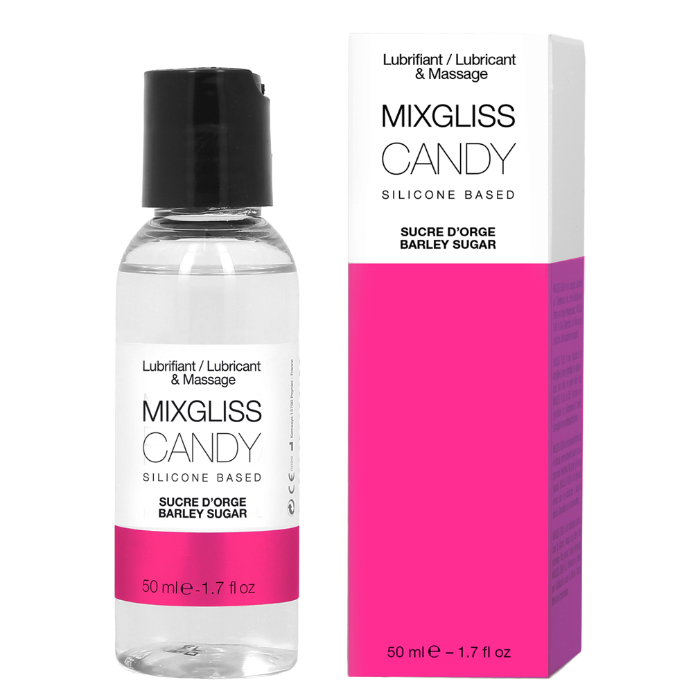 Mixgliss Lubrifiant Et Massage A Base De Silicone Gout Sucre D'orge Candy 50ml