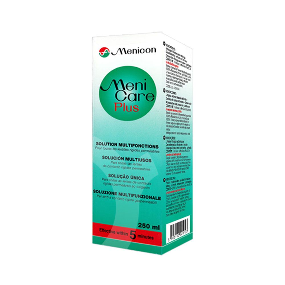 Menicon Menicare Plus Solución multifunción para lentes rígidas permeables 250 ml