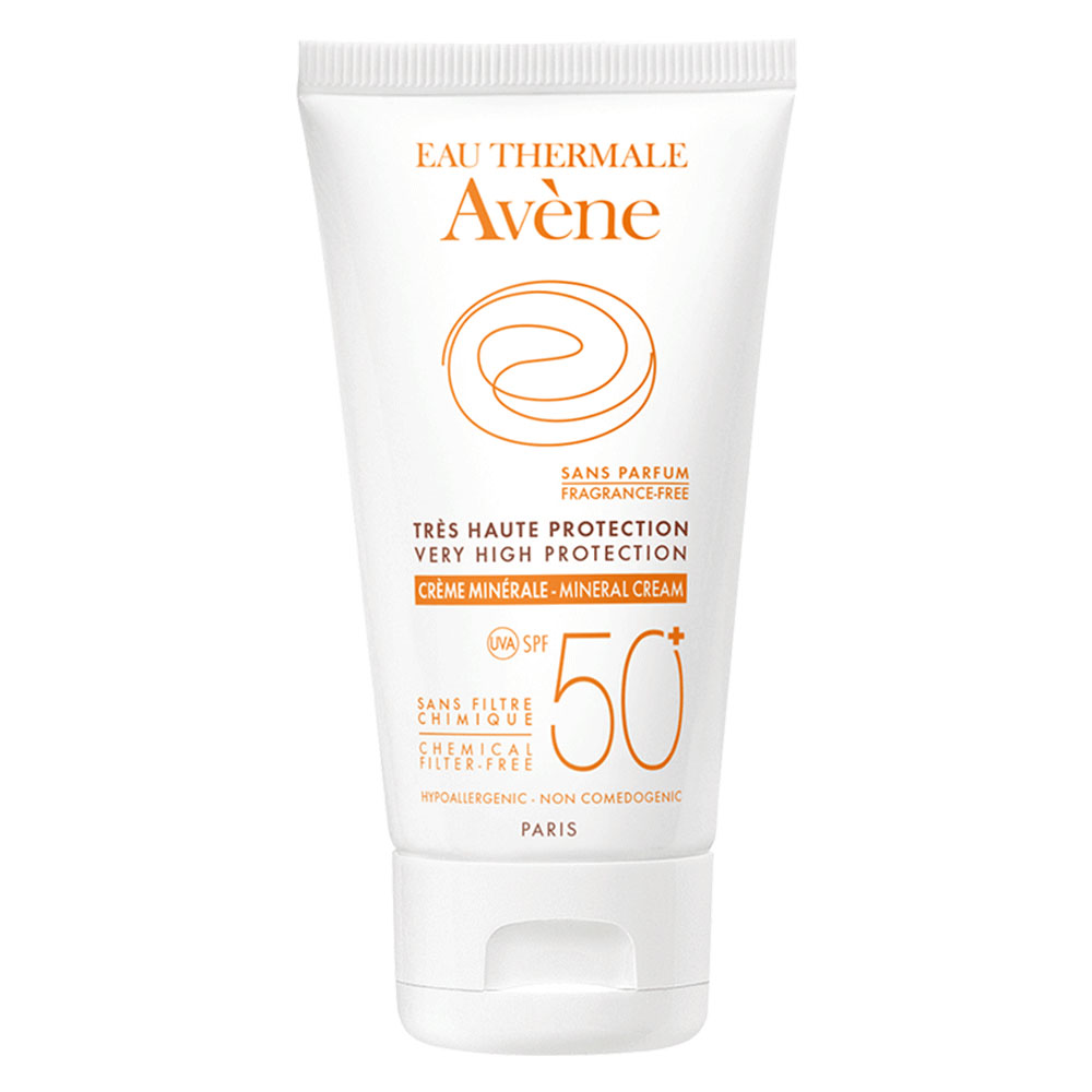 Avène Solar Crema mineral muy alta protección sin perfume pieles intolerantes SPF50+ 50 ml