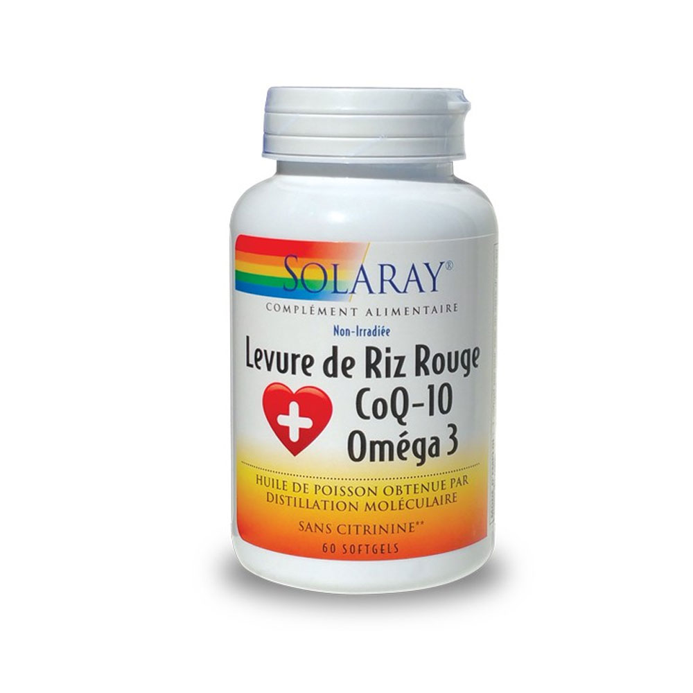Solaray Levadura de Arroz Rojo Le Le Coq Omegas 3 - 60 Cápsulas