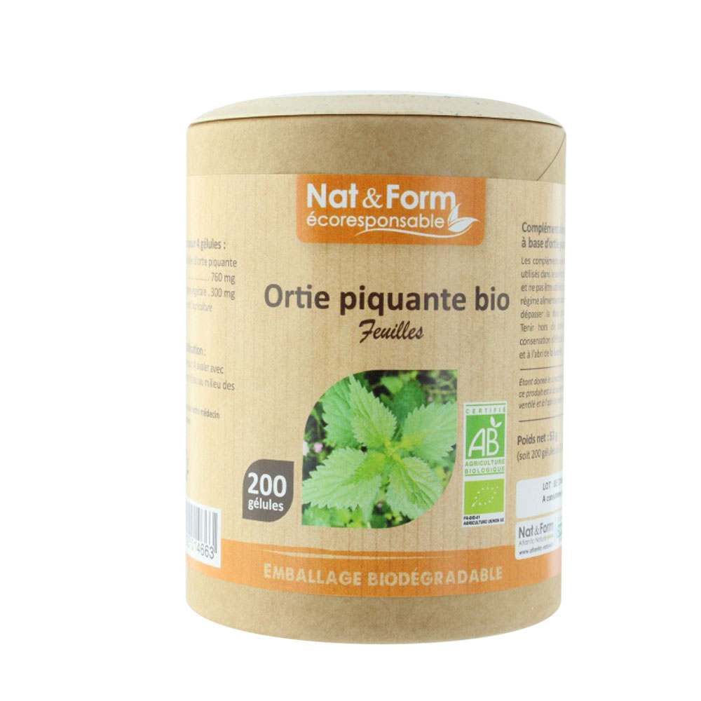 Nat&Form Ortiga Hoja Ecológica 200 Gélulas Vegetales