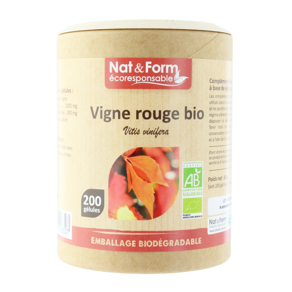 Nat&Form VID ROJA ECOLÓGICA 200 cápsulas