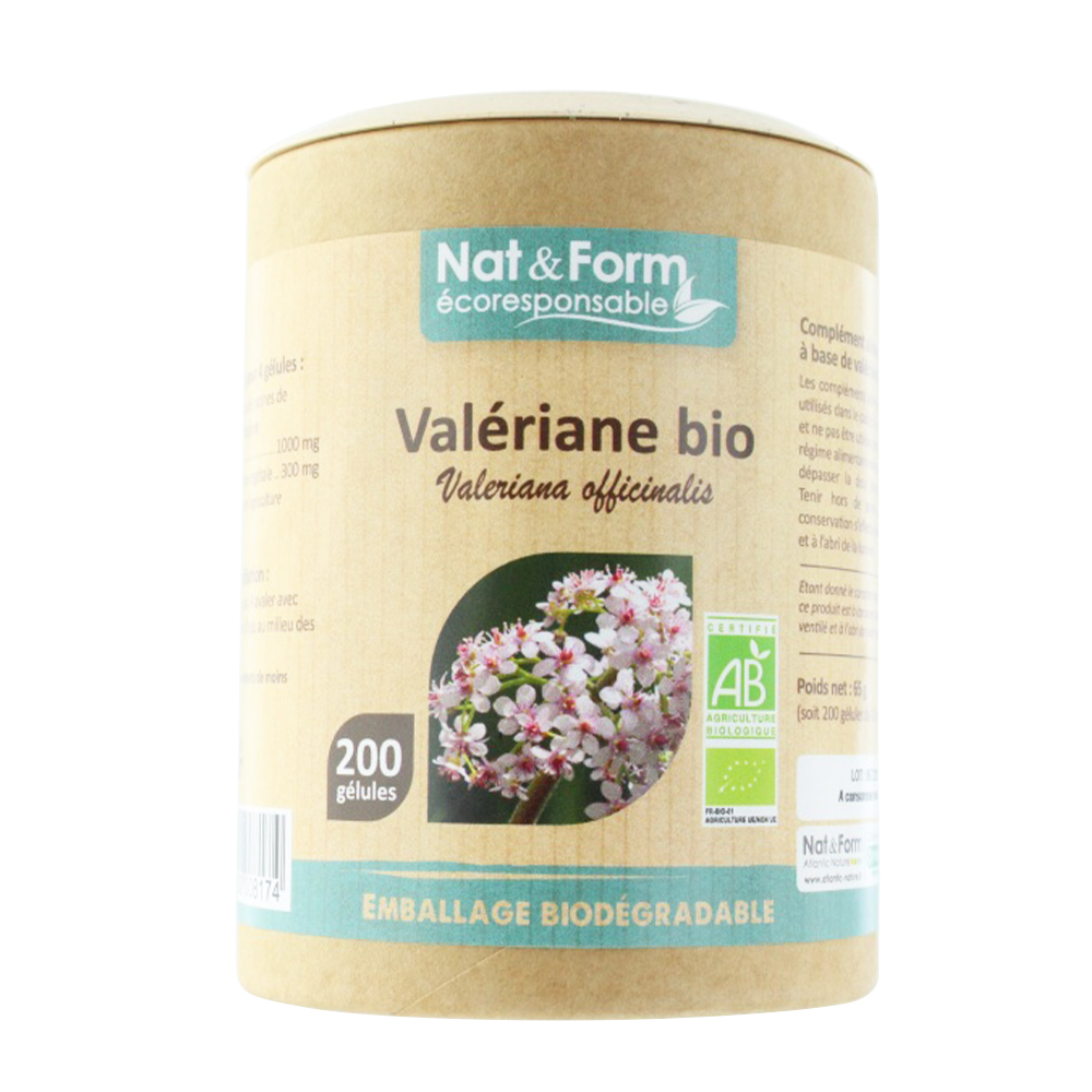 Nat&Form Valeriana bio 200 cápsulas