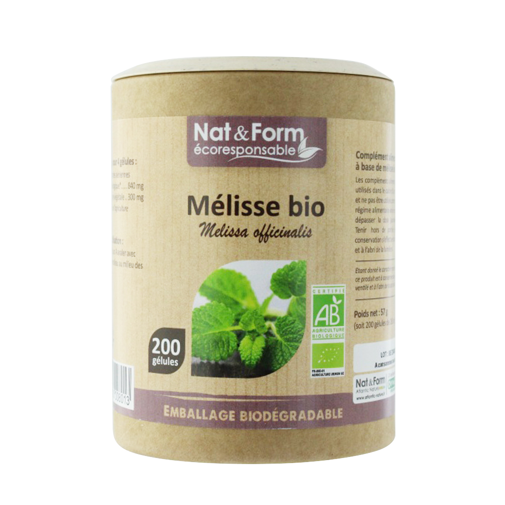 Nat&Form MELISA ECOLÓGICA 200 cápsulas