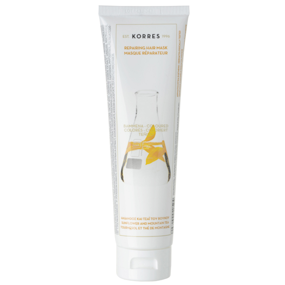 Korres Mascarilla Reparadora Para Cabello Tenido Girasol Y Te De Montaña 125ml