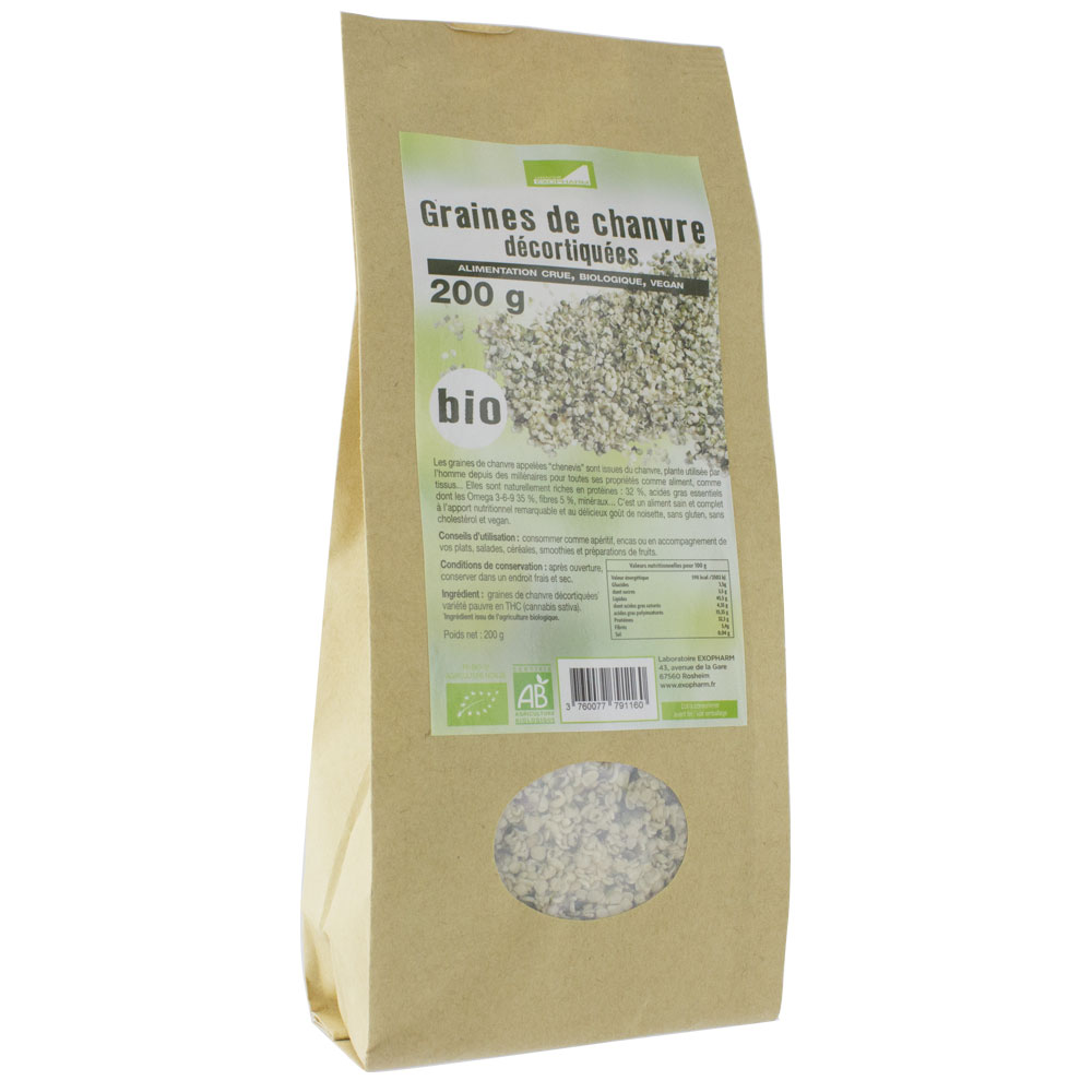 Exopharm Semillas de cáñamo ecológico 200g