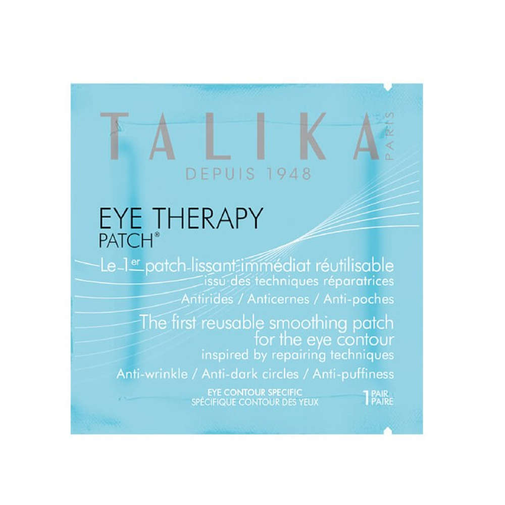 Talika Parche de terapia ocular alisante inmediato reutilizable antiarrugas ojeras y bolsas 1 pareja