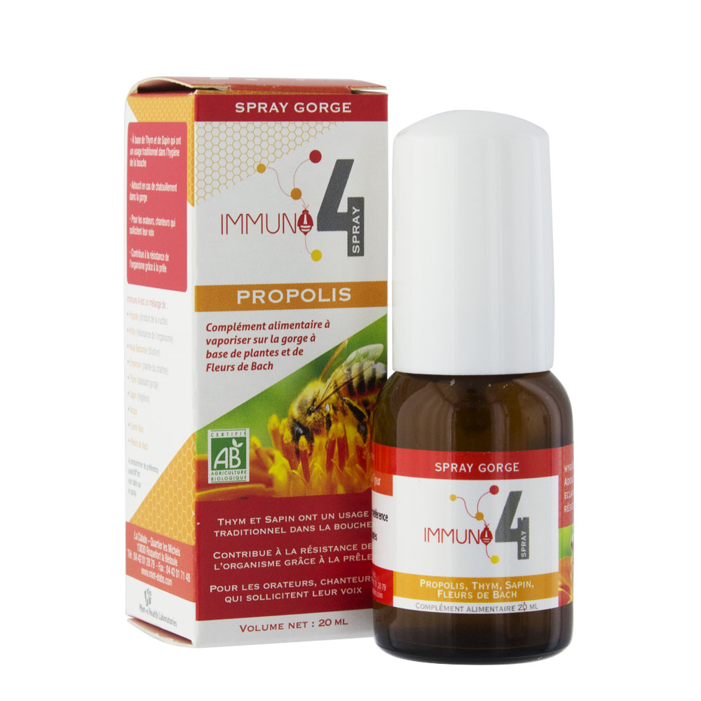 Mint-E IMMUNO 4 PROPOLIS BIO SPRAY PARA LA GARGANTA 20 ml