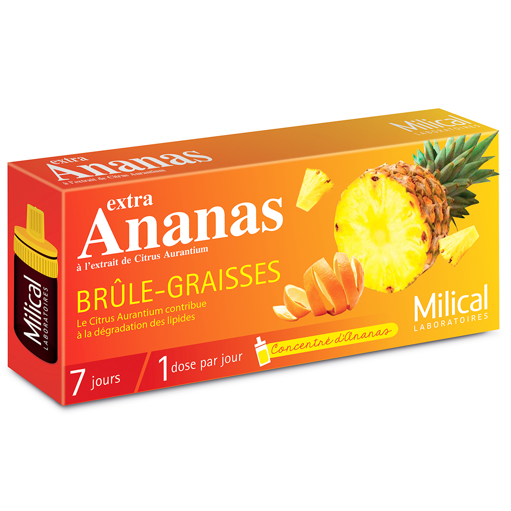 Milical Extra Quemagrasas 7 días sabor piña 7 frascos de 10ml