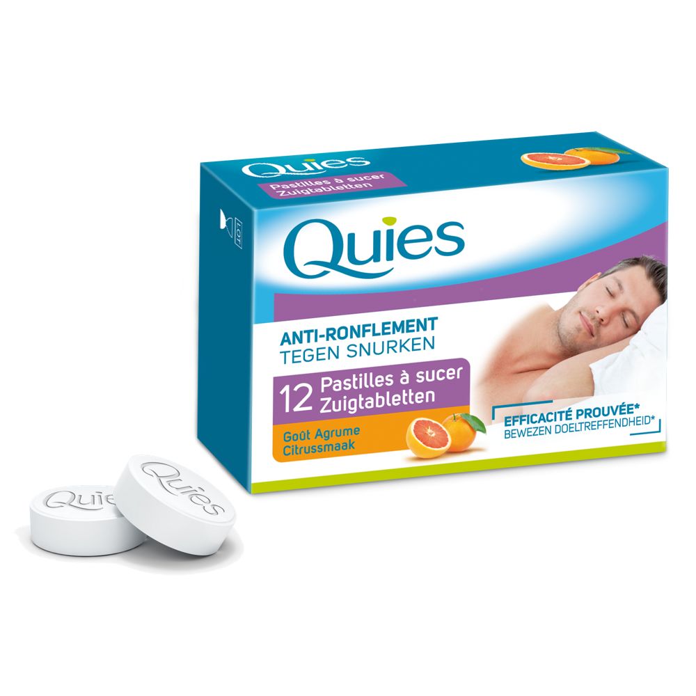 Quies Pastillas para chupar antirronquidos citrus x12
