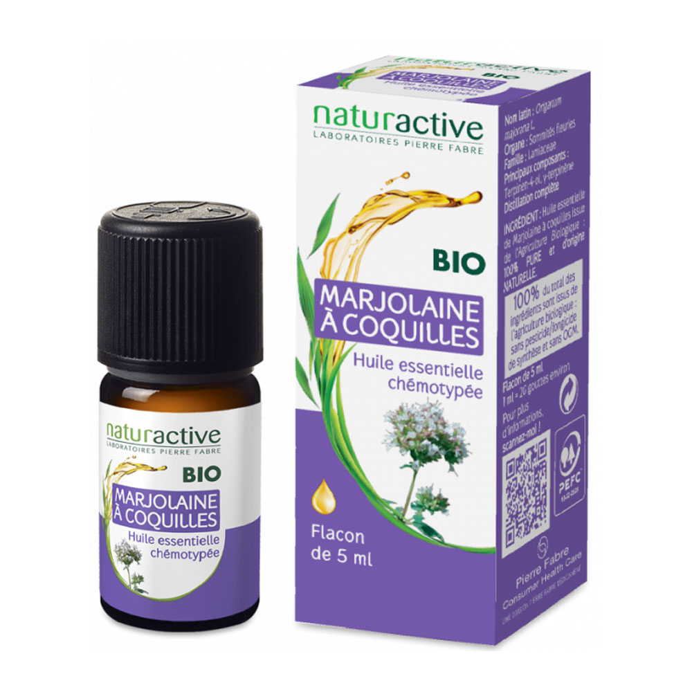 Naturactive Aceite esencial bio mejorana con cáscara 5 ml