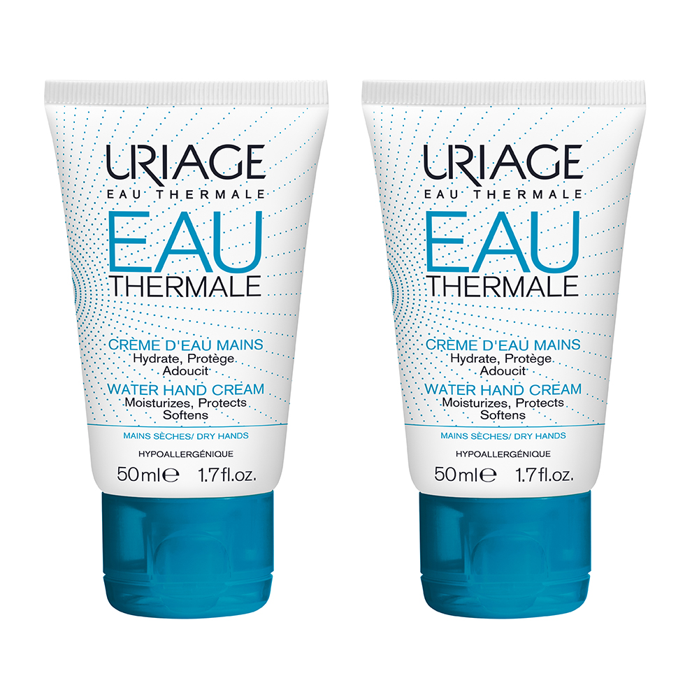 Uriage Agua termal e hidratación Crema de agua para manos secas 2x50ml