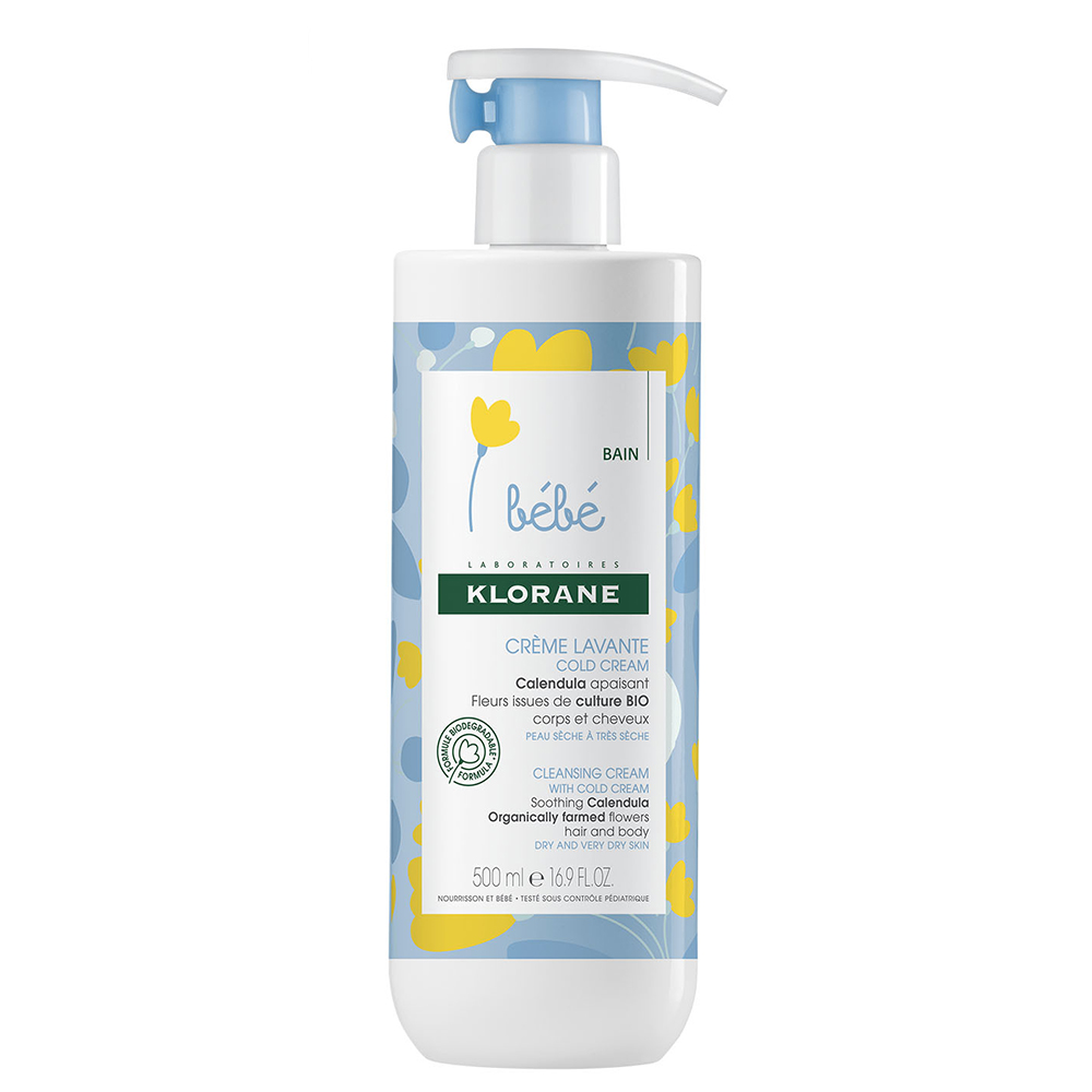 Klorane Bebé Crema limpiadora cold cream 500ml