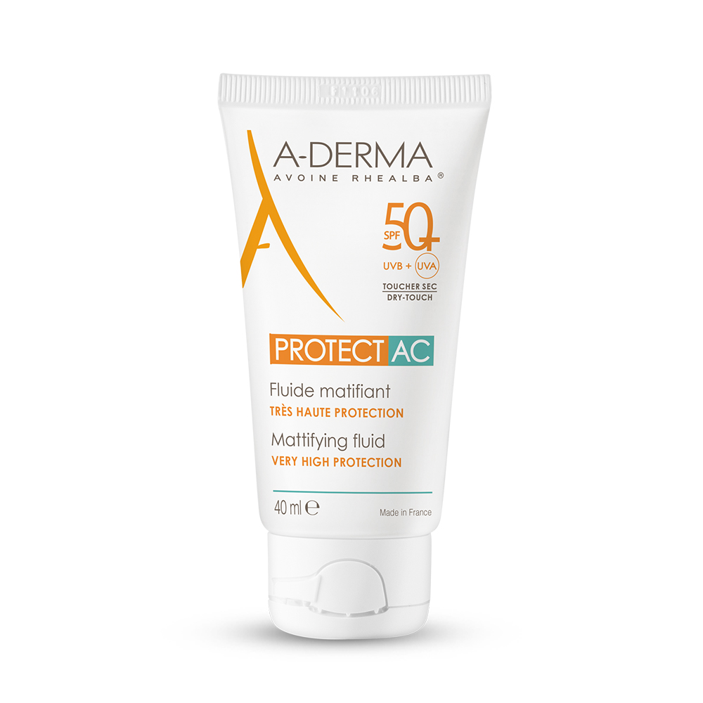 A-Derma Protect Fluido matificante protección muy alta SPF50+ 40ml
