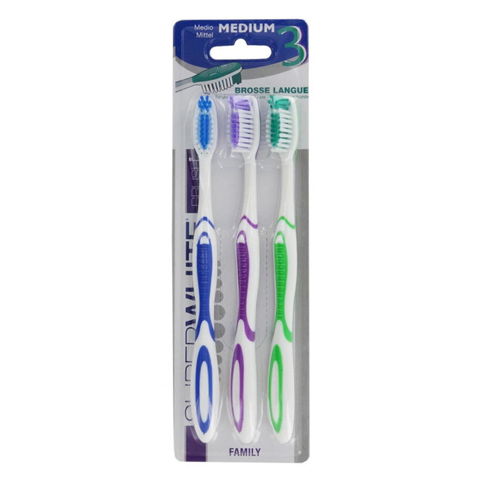 Superwhite Super White Cepillo De Dientes Brush Family Medium X3