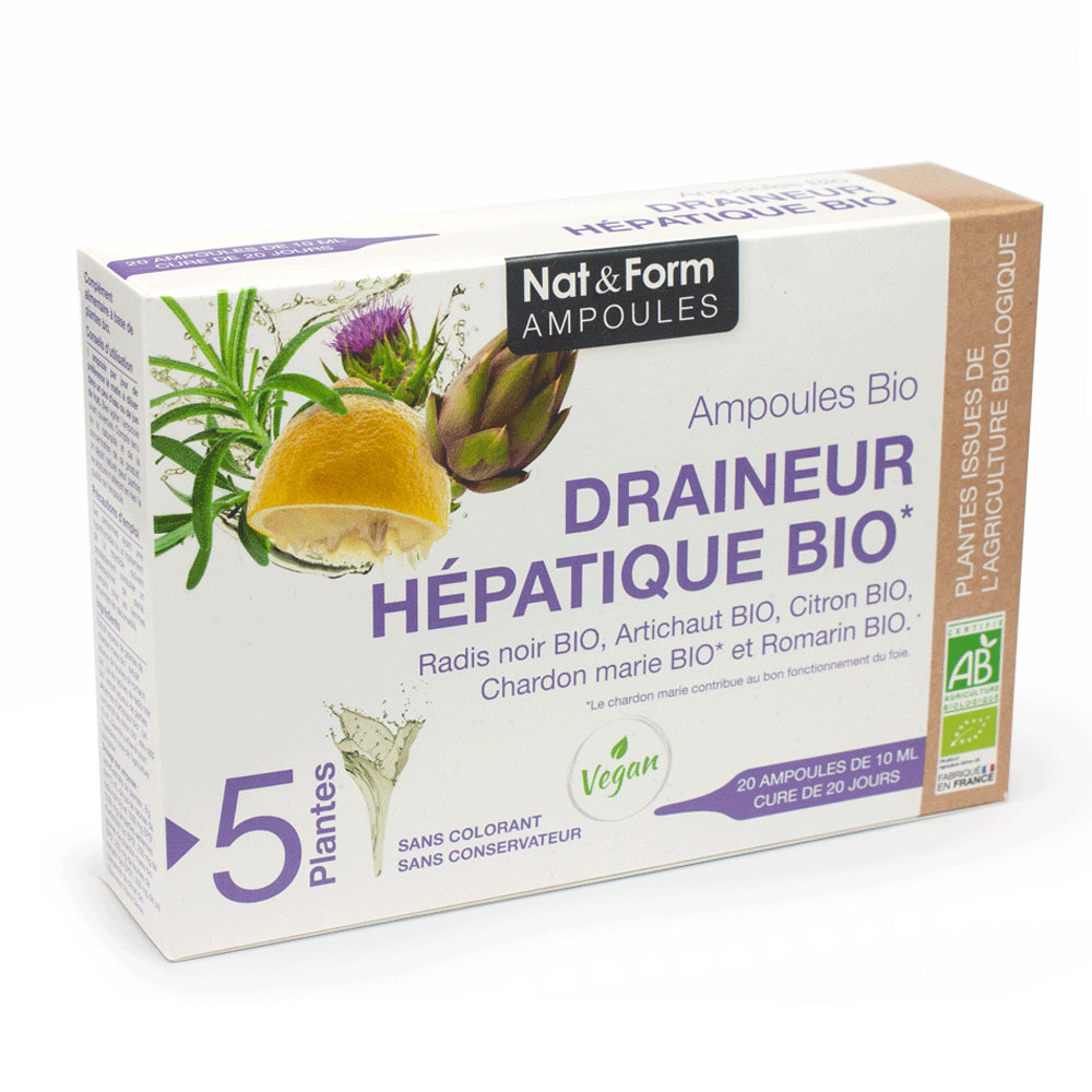 Nat&Form Drenaje hepático bio 20 ampollas