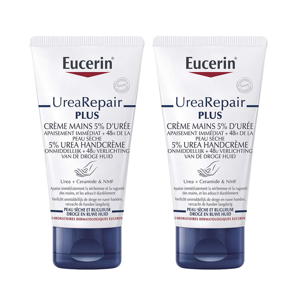 Eucerin UreaRepair Plus Crema manos 5% urea pieles secas y dañadas 2 x 75 ml