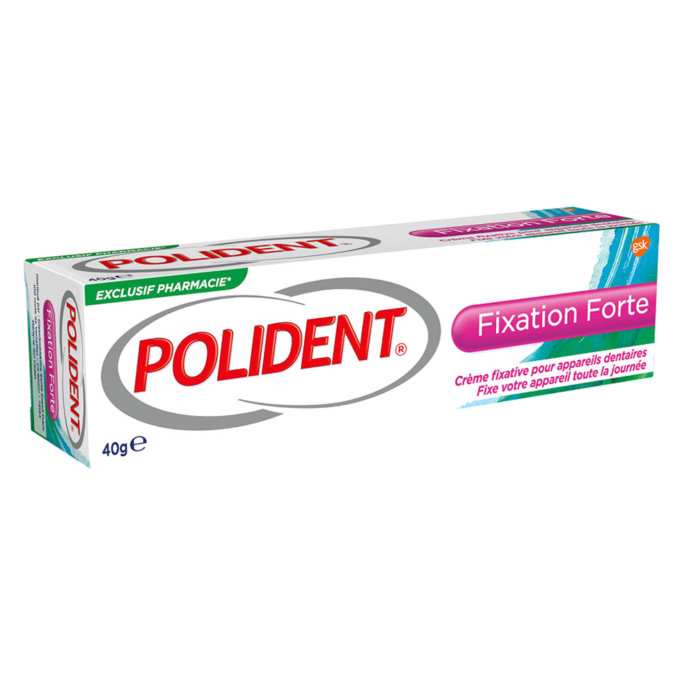 Polident Creme Fixative Pour Appareils Dentaires Forte Fixation 40g