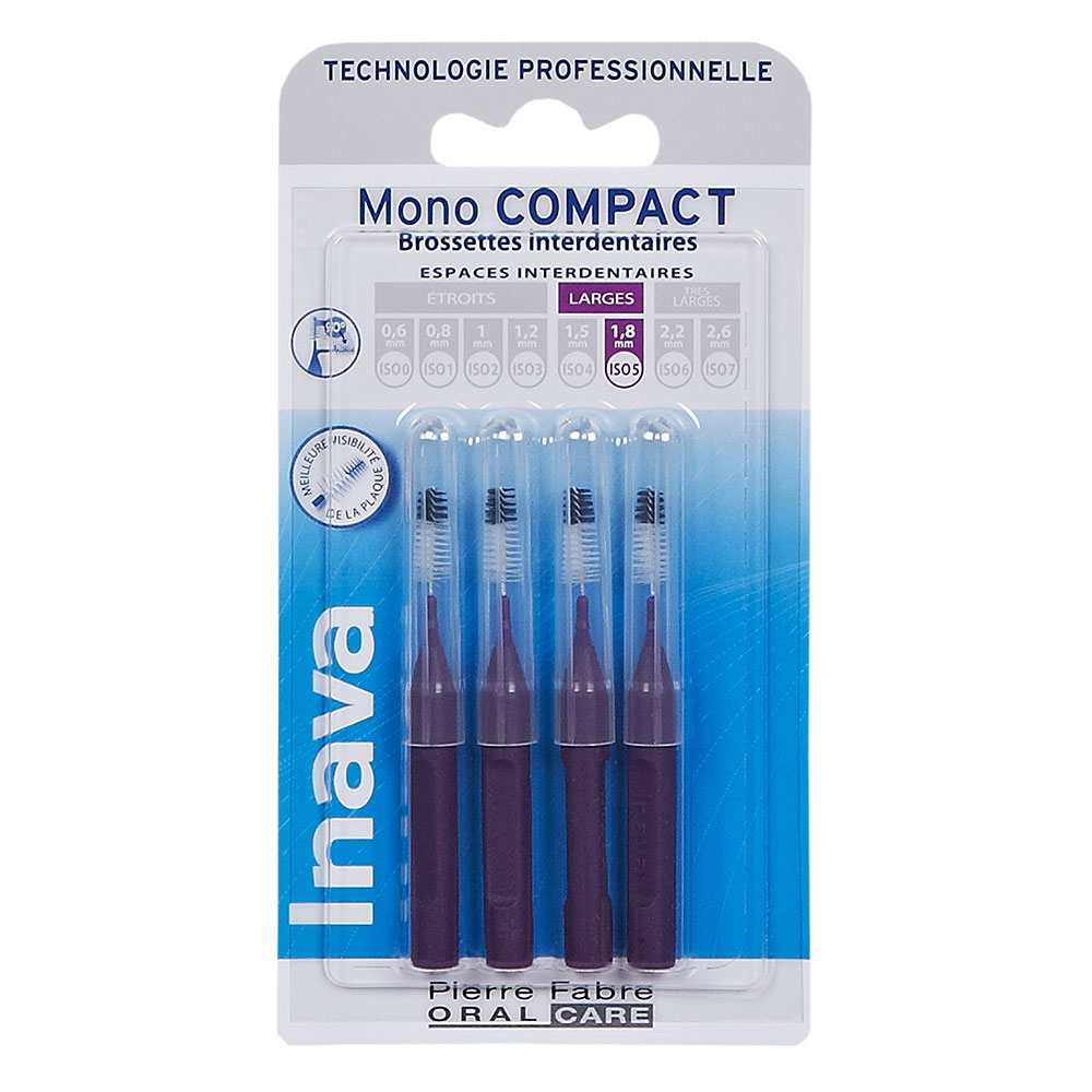 Inava Cepillos interdentales 1,8 mm violeta X4 mono compact