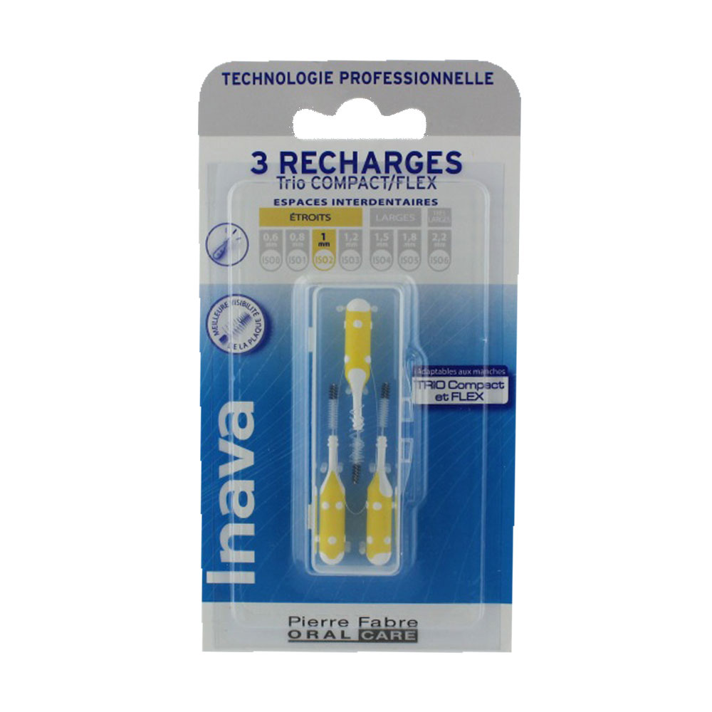 Inava Recargas cepillos interdentales 1 mm amarillo 4 unidades